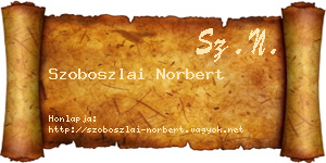 Szoboszlai Norbert névjegykártya
